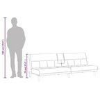vidaXL Canapé convertible avec porte-gobelets pour salon en tissu