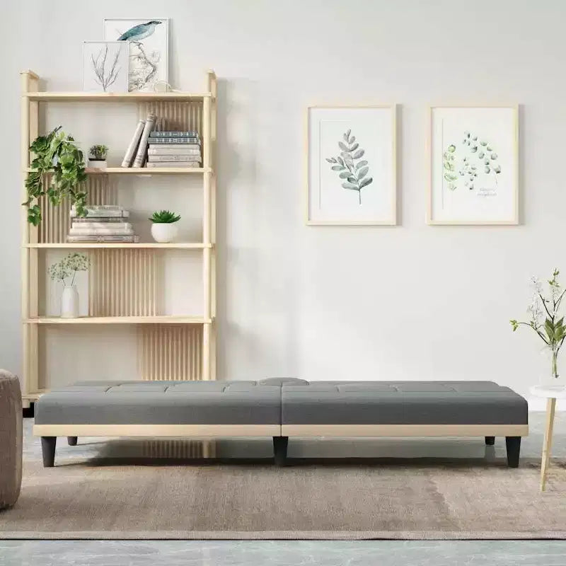 vidaXL Canapé convertible avec porte-gobelets pour salon en tissu