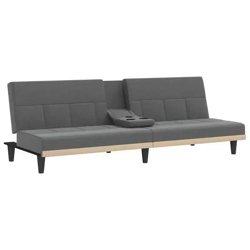 vidaXL Canapé convertible avec porte-gobelets pour salon en tissu