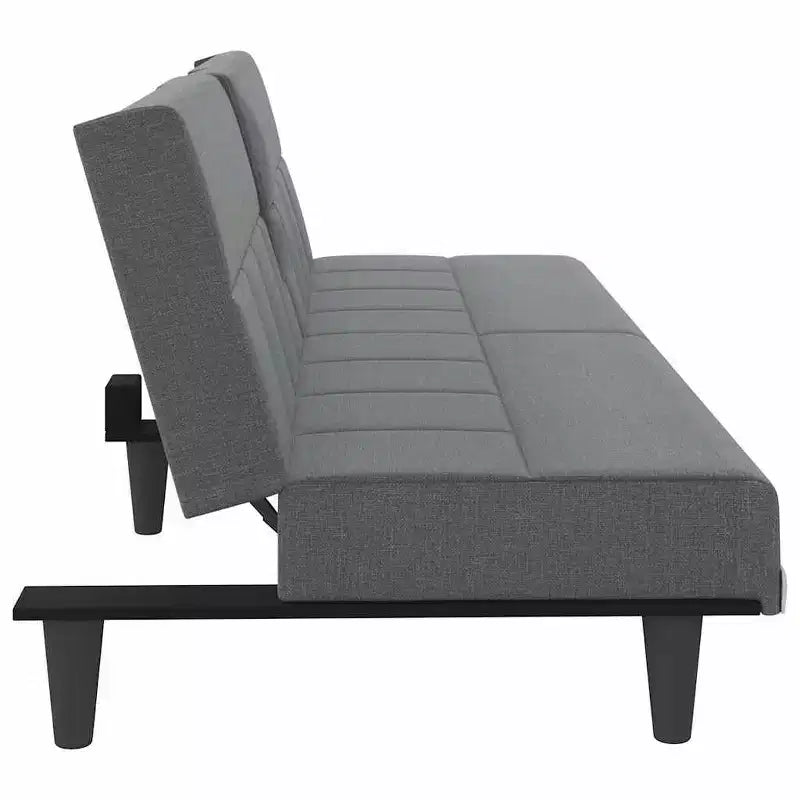 vidaXL Canapé convertible avec porte-gobelets pour salon en tissu