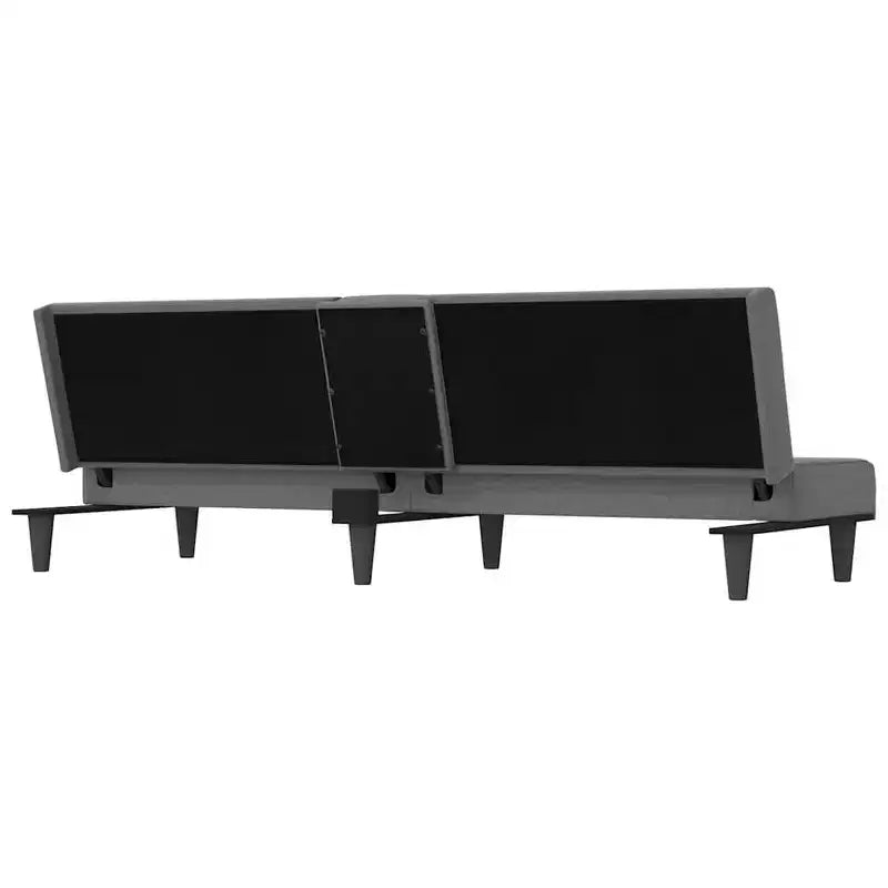 vidaXL Canapé convertible avec porte-gobelets pour salon en tissu