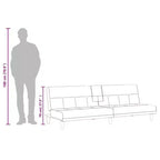 vidaXL Canapé convertible avec porte-gobelets pour salon en tissu