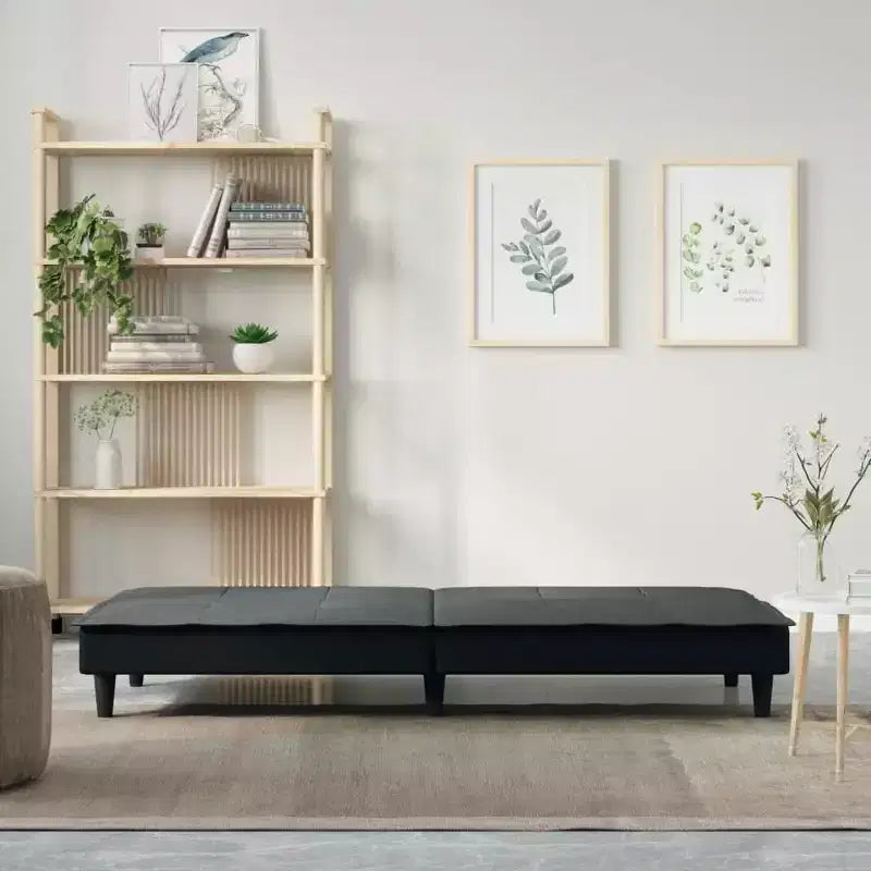 vidaXL Canapé convertible avec porte-gobelets pour salon en tissu