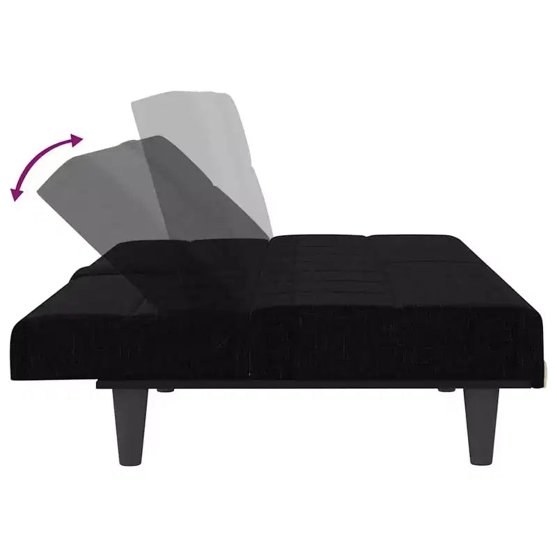 vidaXL Canapé convertible avec porte-gobelets pour salon en tissu