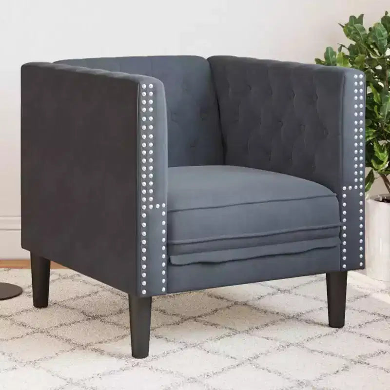 vidaXL Canapé Chesterfield Canapé Rembourré Fauteuil 3 Places Velours