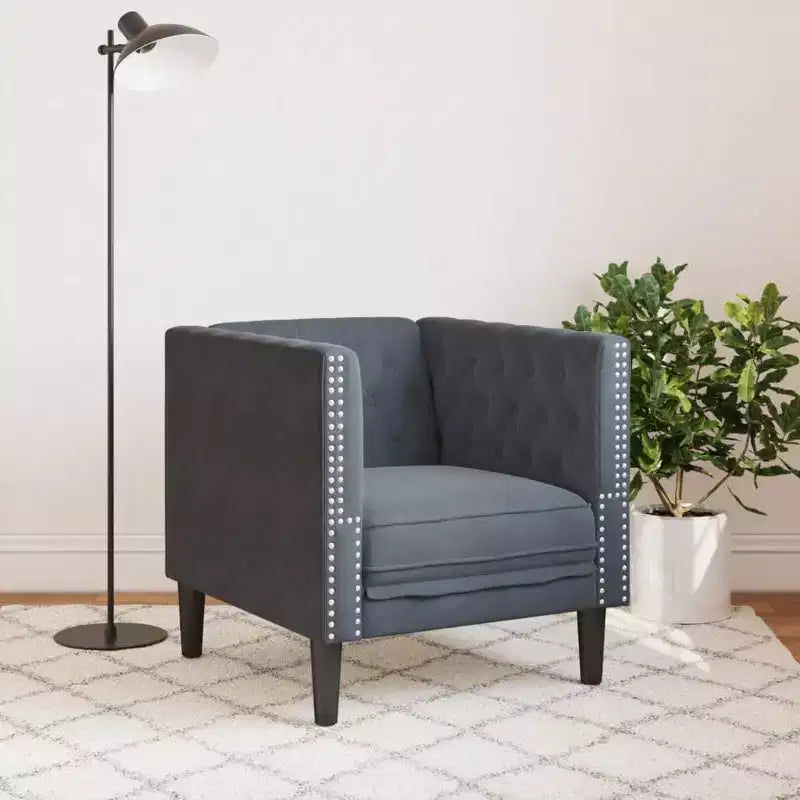 vidaXL Canapé Chesterfield Canapé Rembourré Fauteuil 3 Places Velours