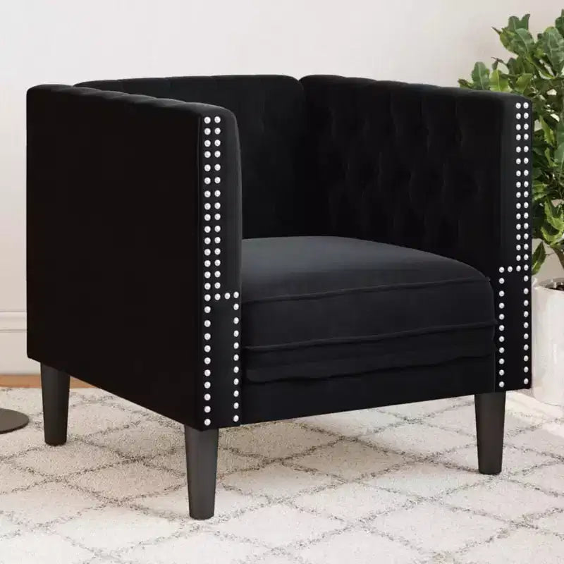 vidaXL Canapé Chesterfield Canapé Rembourré Fauteuil 3 Places Velours