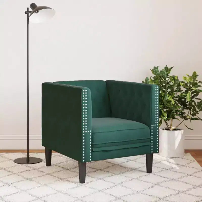 vidaXL Canapé Chesterfield Canapé Rembourré Fauteuil 3 Places Velours