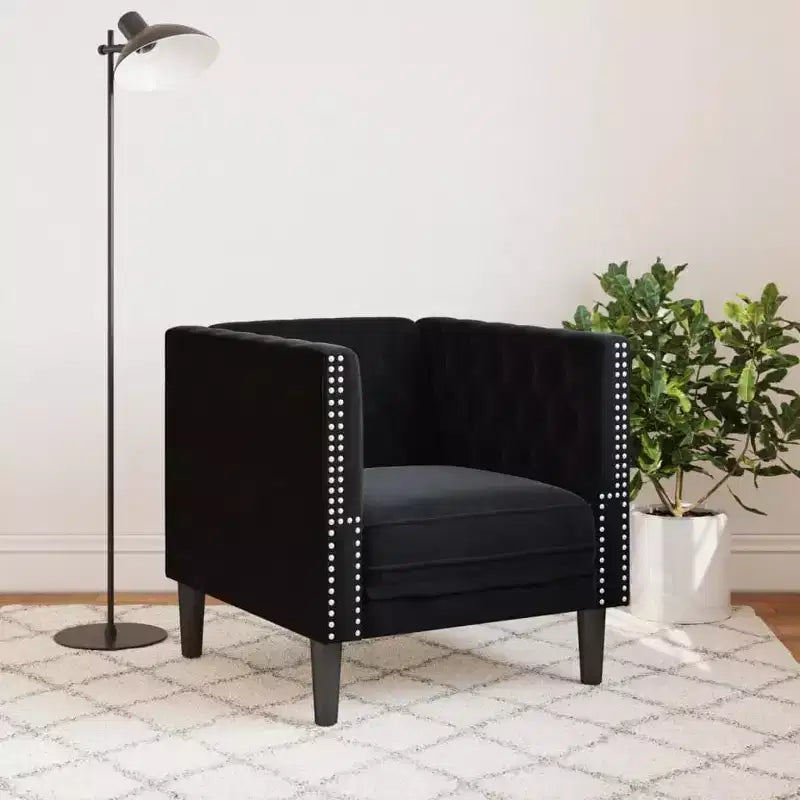 vidaXL Canapé Chesterfield Canapé Rembourré Fauteuil 3 Places Velours