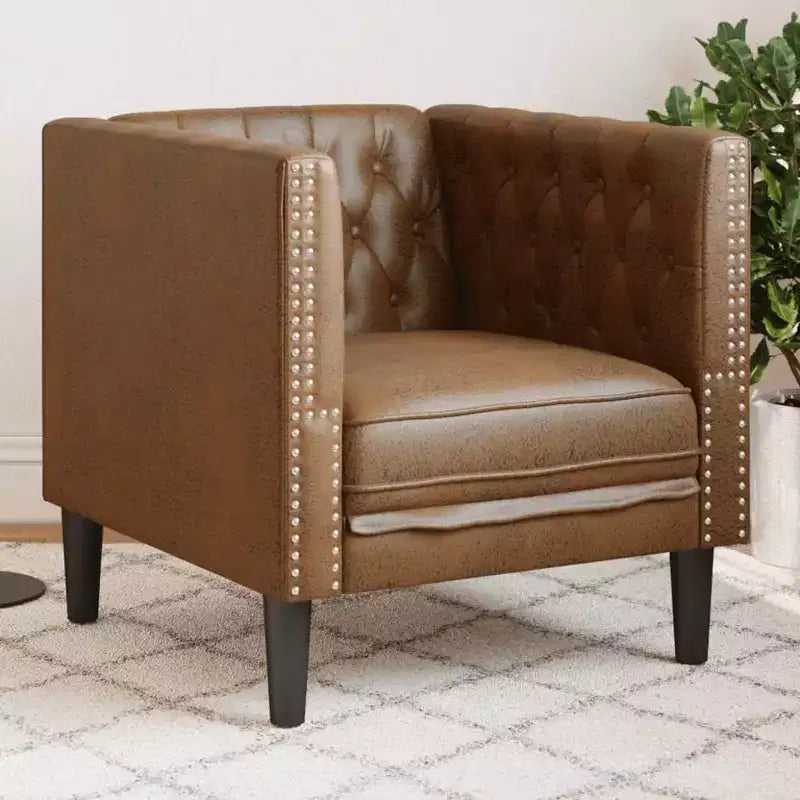 vidaXL Canapé Chesterfield Canapé Rembourré Fauteuil 3 Places Velours
