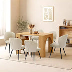 COZONY Lot de 2 chaises de salle à manger - Chaises rembourrées en similicuir style moderne du milieu du siècle, assise/dossier rembourrés, pieds en métal pour cuisine et salle à manger