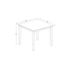 Ensemble table à manger - Table de cuisine avec chaises - Petite table carrée et 2 chaises - Meubles de salle à manger