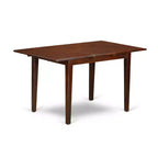 HomeStock 3-Pc Mahogany Finish Rectangular Solid Wood Top With Butterfly Leaf Dining Table Set