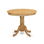 HomeStock 3-Pc Natural Oak Finish Solid Wood Top - Dining Room Set - Seats 4