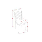 Ensemble de salle à manger vintage - Table et 4 chaises - Table de cuisine rectangulaire avec rallonge de rangement - Finition brun selle