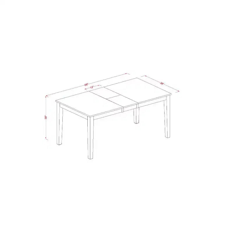 Table de salle à manger HomeStock 5 pièces, plateau en bois massif finition noir et cerisier, avec 4 chaises