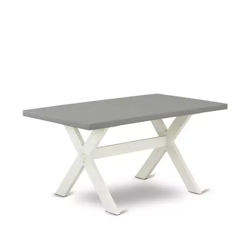 HomeStock Table à manger en bois massif finition chêne naturel 6 pièces avec 1 banc et 4 chaises