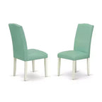Ensemble de salle à manger 5 pièces Table et chaises rondes - Table de cuisine de 42 pouces avec finition Pond en cuir PU