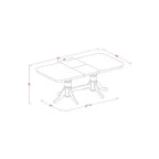 Ensemble Table et Chaises Salle à Manger Cuisine - Marron Selle - Rallonge Intégrée