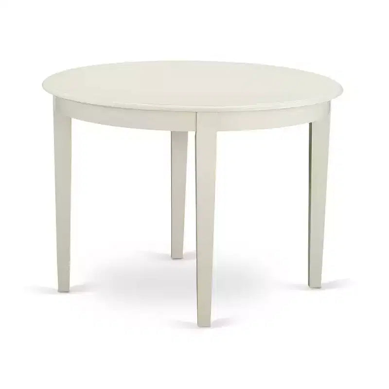 Ensemble de salle à manger rustique 5 pièces avec table ronde de 42 pouces et 4 chaises Parsons