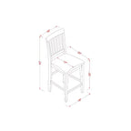 Ensemble de salle à manger hauteur comptoir - Table de bistrot et 2 chaises - Fini acajou - Ensemble de cuisine moderne