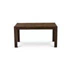 Table de salle à manger HomeStock 7 pièces rectangulaire en bois massif finition jacobine vieillie avec 6 chaises