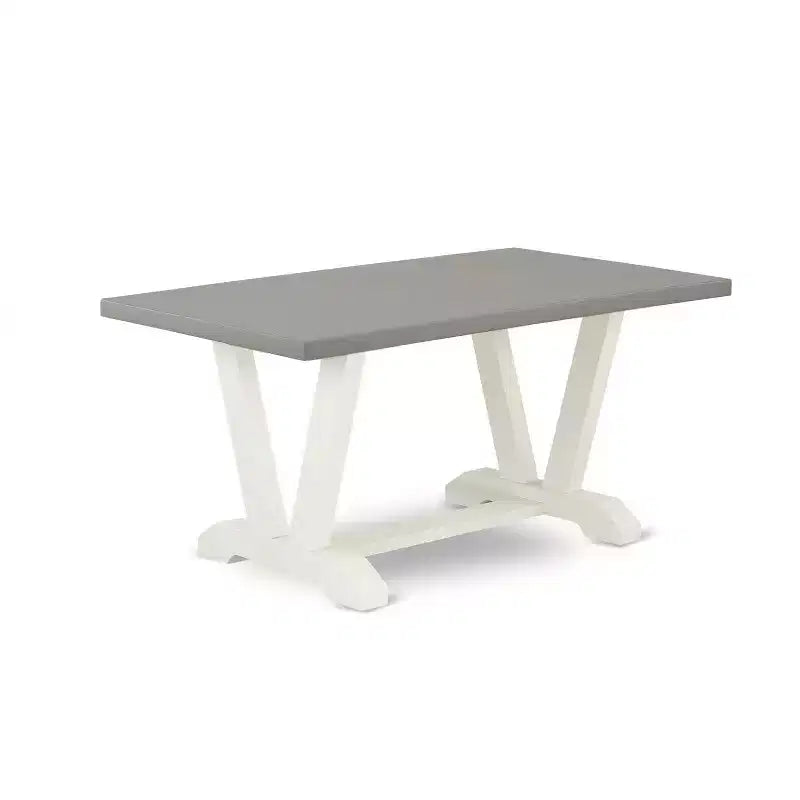 Table à manger HomeStock 3 pièces, plateau rectangulaire en bois massif finition chêne naturel avec 2 bancs