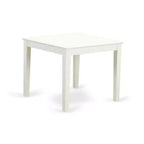 Ensemble de salle à manger rectangulaire 5 pièces en bois massif à plateau blanc lin - 4 places