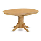 Ensemble de salle à manger 7 pièces - Table ovale avec rallonge et 6 chaises - Tissu lin et pieds en chêne - Pour cuisine et salle à manger