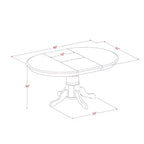 Ensemble de salle à manger 7 pièces - Table ovale avec rallonge et 6 chaises - Tissu lin et pieds en chêne - Pour cuisine et salle à manger