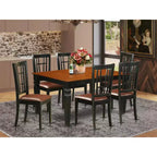Ensemble de salle à manger style ranch rustique - Table et chaises de cuisine - Ensemble en bois 7 pièces