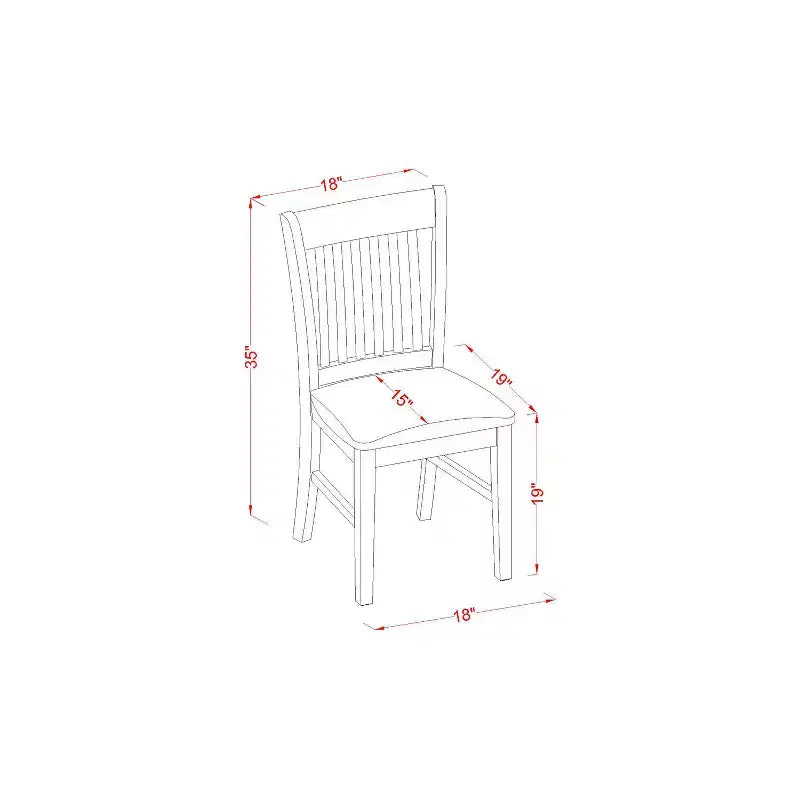 Table à manger HomeStock 5 pièces rectangulaire en bois massif finition chêne naturel avec 4 chaises