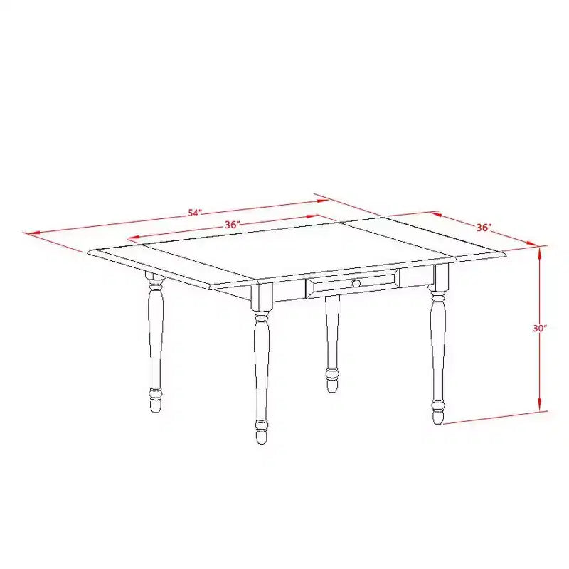 Ensemble de salle à manger 5 pièces en bois massif noir et merisier - (4 places)