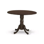 Kitchen Dinette Set - 3 Piece Round Table & Chairs - Small Space Dining Set - Espresso Finish