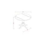 Ensemble de salle à manger/coin repas - Table et chaises rondes 3 pièces - Idéal petits espaces - Finition expresso