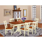 Salle à manger Renaissance 7 pièces table rectangulaire et 6 chaises - Table de 152x198 cm avec rallonge