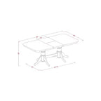 Salle à manger Renaissance 7 pièces table rectangulaire et 6 chaises - Table de 152x198 cm avec rallonge
