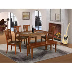 Ensemble de salle à manger 6 pièces - Table à manger rectangulaire avec chaises - Ensemble de table de cuisine moderne pour 4 personnes - Mobilier de maison élégant