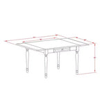 Ensemble de salle à manger 3 pièces HomeStock avec plateau en bois massif finition acajou et table à rallonges