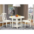 Ensemble de salle à manger rond de style sud-ouest 3 pièces Table avec 2 chaises - Table extensible 20/42 pouces