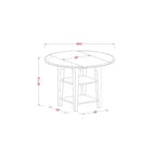 Ensemble de salle à manger rond de style sud-ouest 3 pièces Table avec 2 chaises - Table extensible 20/42 pouces