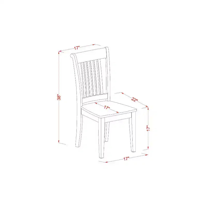 Table à manger 7 pièces ovale en bois massif finition brun selle avec 6 chaises avec