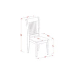 Table à manger 7 pièces ovale en bois massif finition brun selle avec 6 chaises avec