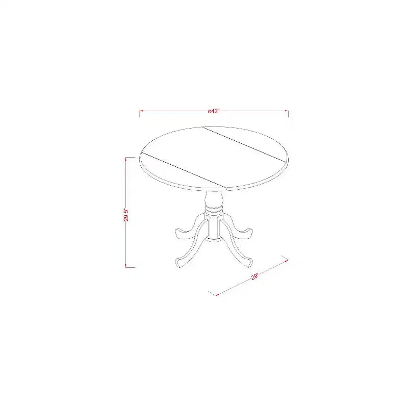 Ensemble de salle à manger vintage 3 pièces - Table à abattants et 2 chaises - Table de cuisine compacte - Finition cerise noire