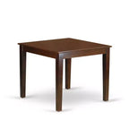 Ensemble de salle à manger 3 pièces HomeStock avec table carrée en bois massif finition acajou