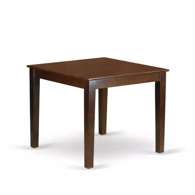 Ensemble de salle à manger 3 pièces HomeStock avec table carrée en bois massif finition acajou