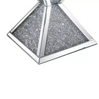 Table d'appoint Royal Hampton avec incrustation de faux diamants, argent et transparent