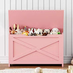 Banc de rangement en bois de 76 cm avec charnière de sécurité, grand coffre à chaussures, montage facile, polyvalent pour entrée, salon et chambre