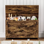 Banc de rangement en bois de 76 cm avec charnière de sécurité, grand coffre à chaussures, montage facile, polyvalent pour entrée, salon et chambre