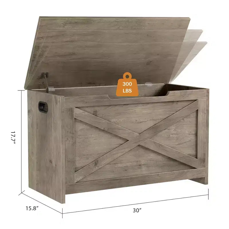 Banc de rangement en bois de 76 cm avec charnière de sécurité, grand coffre à chaussures, montage facile, polyvalent pour entrée, salon et chambre